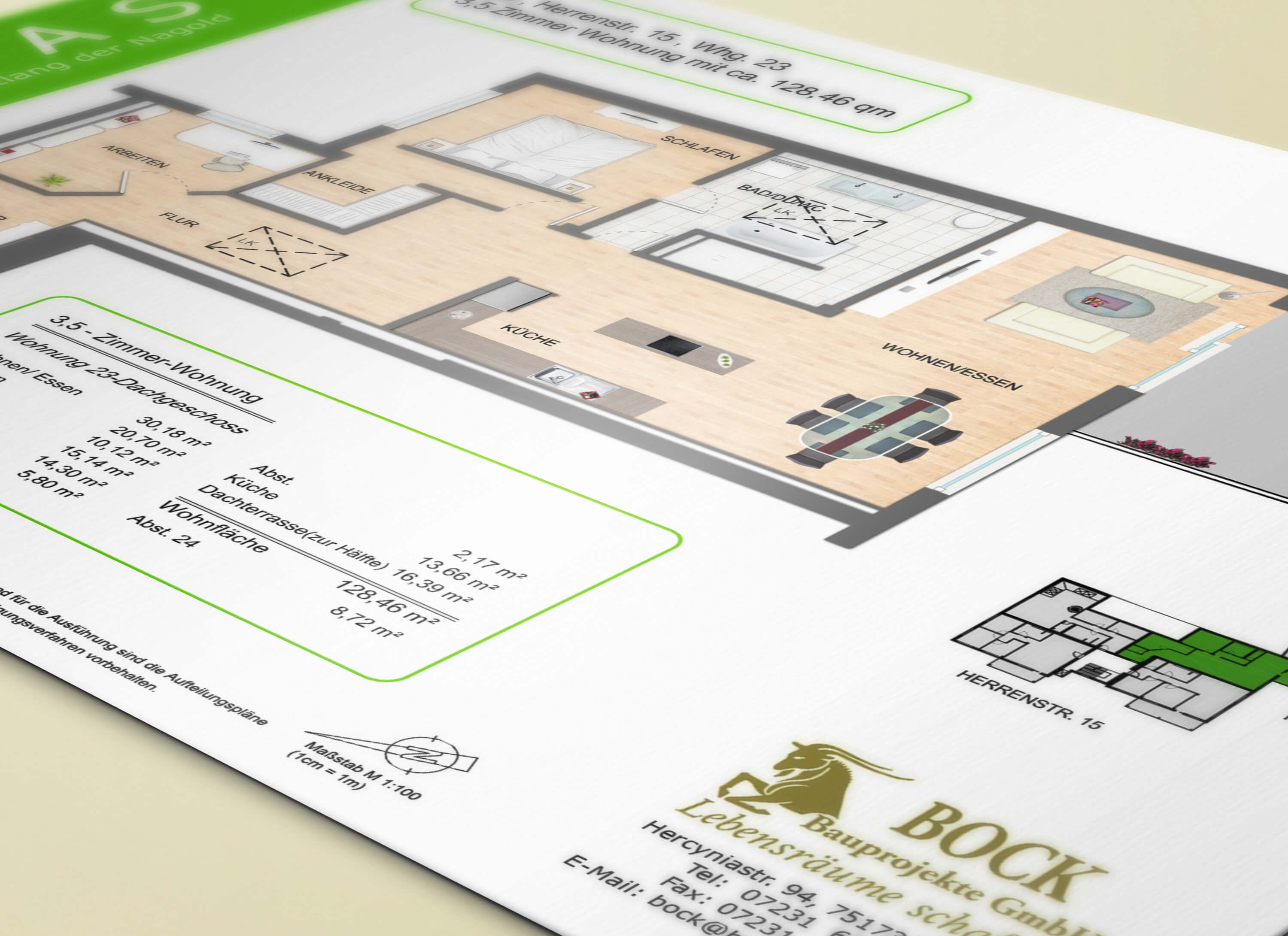 Grundrisse für Wohnoase, Bock Bauprojekte GmbH